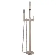 Round Freestanding Bath Spout &amp; Hand Shower, Champagne