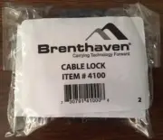 Brenthaven Laptop Cable Lock 4100 with 2 Keys, new