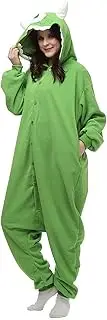 [KIRUCOS] Mike Wazowski Onesie Costume for Women Men Adults Halloween Costumes Christmas Party Cuddly Pyjamas
