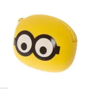 Despicable Me Minions Coin Purse Silicone Yellow Double Sided One Eye Two Eyes