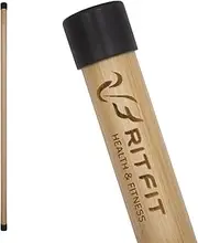 RitFit 5ft Natural Bamboo Yoga Stick, Exercise Stick, Stretching Tool for Yoga, Pilates, Flexibility