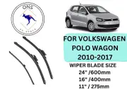 WIPER BLADES FOR VOLKSWAGEN POLO (HATCH) 2010-2017