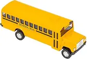 Rhode Island Novelty 5 Inch Die Cast School Bus with Pull-Back Action, 1 Per Order