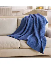 Tommy Bahama Treillage Knit Wool Blend Reversible Throw Blanket