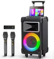 JYX Karaoke Machine, 10" Woofer Big Bluetooth Karaoke/ Party Speaker + 2 MIC