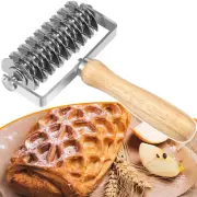 Lattice Cutter Stainless Steel Dough Lattice Roller Handle Pastry Cutter 20.5cm༄