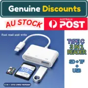 3 in 1 Type C Multi Function OTG USB Card Reader USB Port, SD ,TF Memory laptop