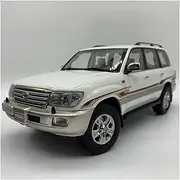 Die Casting 1:18 for Toyota Land Cruiser 4700 LC100 Fully Open Door Alloy Car Model Miniature Vehicle Model Decoration Collection Presents Ornaments(White)