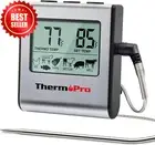 TP16 Digital Meat Thermometer with Probe BBQ Oven Grill Timer Pre-Set Food Temps