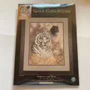 Dimensions Gold Eyes In the Wild Tigers #35052 2001 Cross Stitch Kit New