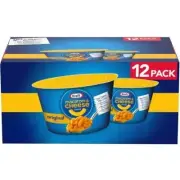 Kraft Original Macaroni &Cheese Dinner 12 Pack Microwavable Single Serve Cups