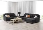 VIVALDI Fabric Sofa Chaise Pair