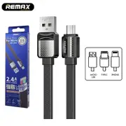 Phone Cable Remax Platinum Pro Lightning TPE Durable Material Thin Flat Black