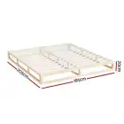 Artiss Bed Frame King Size Wooden Base Mattress Platform Timber Pine KALAM