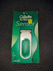 Gillette Sensor non Excel Women Handle Shaver w 1 Blade USA made vintage 1998