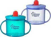 Tommee Tippee Free Flow Trainer Cup with Handles, BPA-free, 6 Ounce, 2 Count (Colors May vary)