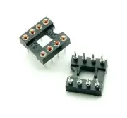 100pcs 8Pin DIP SIP Round IC Sockets Adaptor Solder Type gold plated machined