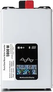 5000 Watt Pure Sine Wave Power Inverter 12v 24v 48v 60v 72v DC to 110v/220v AC Digital Display Inverter, Off-Grid Solar Power Inverter for Home, Vehicles,12V to 110V