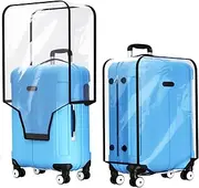 [ZPW] 2 Pcs Suitcase Cover, Transparent Luggage Cover Protector, Portable Travel Luggage Cover Waterproof Dust-Proof Wear Resistant Reusable PVC Trolley Case Cover for Business Trip and Daily Using-28Inch