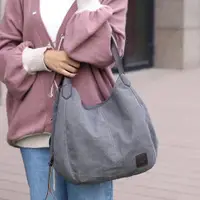 在飛比找ETMall東森購物網優惠-Casual Canvas Handbag Women La