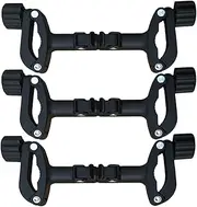 Stroller Connectors, Adjustable Stroller Linkers, Lightweight Attachment Accessories, Detachable Connectors, Good Carriage Linking Clips for Twin, Travel, Walking, Black