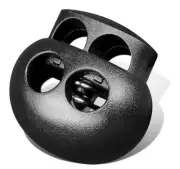 DYZD Plastic Cord Lock End Toggle Double Hole Spring Stopper Fastener Slider B32