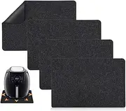 4 Pcs Heat Resistant Mat for Air Fryer,BetterJonny Kitchen Countertop Protector Mat, Non-Slip Appliance Moving, Kitchen Appliance Sliders Function for Ninja Air Fryer,Coffee Maker,Blender,Microwave