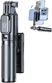 Cell Phone Selfie Stick - Portable Selfies Sticks Tripods | Handheld Tripod Stabilizer Phonne Holder with Wireless Remote Control for Recording Sports Group Photos Outdoor Walking Live Streaming
