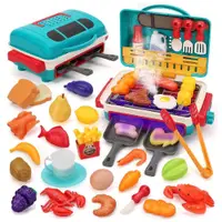 在飛比找PChome24h購物優惠-【CuteStone】兒童趣味烤肉噴霧聲光組合玩具