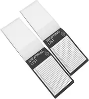 FUNNETOYU 2pcs Magnetic Notepads for Grocery Lists Compact with English Text Reusable Portable for Fridge Organization and Shopping Reminders