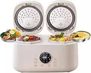 Rice Cookers Double-Bladder, Electric Rice Cooker, Non-Stick Liner Material Intelligent Dual-Sensor Temperature Control 24-Hour Reservation Easy to Clean Suitable for Student Dormitory