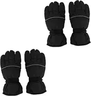 [BESPORTBLE] Heating Gloves Heated Gloves Motorcycle Ski Gloves Heated Gloves for Men Mens Motorcycle Gloves Heated Gloves for Women Gloves for Working Out Skiing Gloves Black Polyester