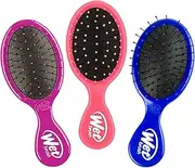 Wet Brush Squirt Detangling Brush, 3 Ct, Pink, Purple & Blue, Mini Detangler, No Tangle Ultra-Soft IntelliFlex Bristles, Wet & Dry Styling Hairbrush for Women & Men, All Hair Types