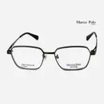 MARCO POLO MP-503 馬可波羅眼鏡 │ 大臉商務斯文純鈦黑色方框眼鏡 男生品牌眼鏡框【幸子眼鏡】