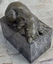 Mother Polar Bear Hot Cast Bronze Sculpture Statue Wildlife Animals Gift Statue