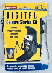 NOS DIGITAL CONCEPTS 3-PC DIGITAL CAMERA STARTER KIT CASE +TRIPOD +CLEANING KIT