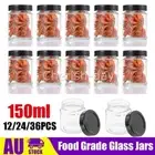 Small Food Grade Glass Jars 150ml Mini Spice Jam Storage Air Tight Container NEW