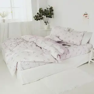 【絲薇諾】MIT精梳純棉 植物花卉 四件式 被套床包組 安妮-紫(雙人)
