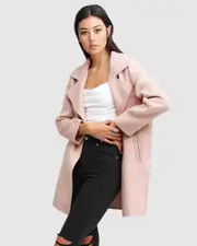 [Belle & Bloom] Ex-Boyfriend Wool Blend Oversized Jacket - Blush