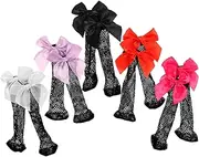 [WRITWAA] Elastic Non-slip Lace Ankle Socks Bowknot Japanese Style Net Socks Socks for Women for Everyday