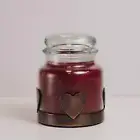 A Cheerful Giver Metal Candle Tray - 4" Copper Heart Small Candle Jar Tray Fits
