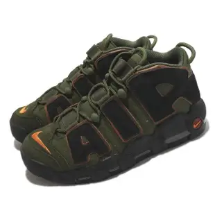 【NIKE 耐吉】休閒鞋 Air More Uptempo 96 男鞋 墨綠 黑 大Air Cargo Khaki(DX2669-300)