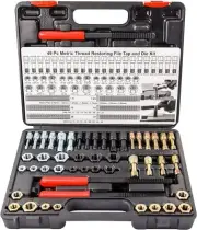 Thread Chaser Set Metric and SAE Thread Repair Restorer Rethreading Kit