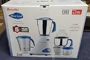 Platinum Preethi Mixer Grinder - 4 Jars 750W - Heay Duty Blue Leaf