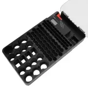 104 Grids Battery Organizer Storage Box Carrying Case Holder With Battery.