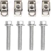 Set of 4 Exhaust Manifold Flange Bolts U Nuts Hardware Kit 03442 for Dodge Dakota 2004-2010 for Ram 1500 2011-2024 for Jeep Wrangler 2007-2012 6036734AA 6036684AA