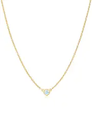 Suzy Levian 14K 0.25 ct. Diamond Solitaire Necklace
