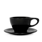 not Neutral LINOBLK360CS Lino 12oz/355ml Black Large Latte Cup &