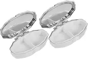 FOMIYES 2pcs Box Capsules Container Medication Accessories Carrying Organizer Silver Iron Medication Containers for Personal Use Pp
