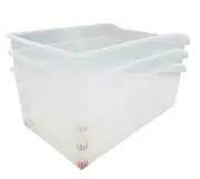 SMARTLINK 6PCS Plastic Storage Box with Wheels Durable Portable Easy to Move 36.5x22x13cm